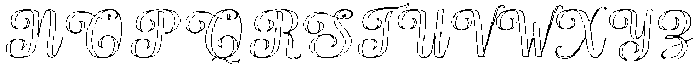 Chocolate Strawberry Outline Slant 4 Regular otf (400) Font UPPERCASE