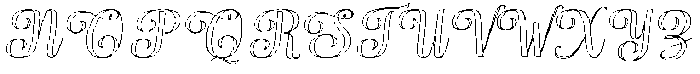 Chocolate Strawberry Outline Slant 6 Regular otf (400) Font UPPERCASE