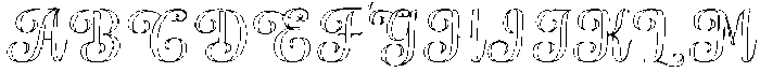 Chocolate Strawberry Outline Slant Regular otf (400) Font UPPERCASE