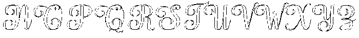 Chocolate Strawberry Outline Slant Regular otf (400) Font UPPERCASE
