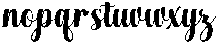 Chocolate Strawberry Slant Regular otf (400) Font LOWERCASE
