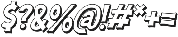 Chomiku 3D Italic otf (400) Font OTHER CHARS