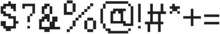 Chonky Bits Font Regular otf (400) Font OTHER CHARS