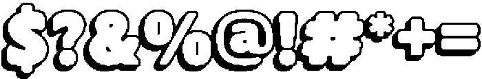 Chonky Kitty Black Shadow otf (900) Font OTHER CHARS