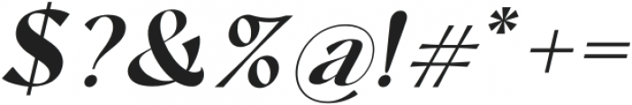 Chopard Bold Italic otf (700) Font OTHER CHARS