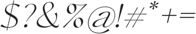 Chopard ExtraLight Italic otf (200) Font OTHER CHARS