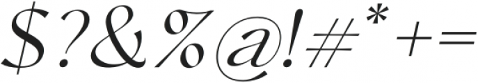 Chopard Light Italic otf (300) Font OTHER CHARS