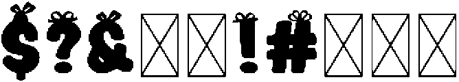 Christmas Gift Box Regular otf (400) Font OTHER CHARS