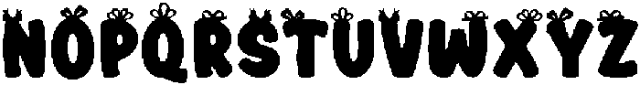 Christmas Gift Box Regular otf (400) Font UPPERCASE
