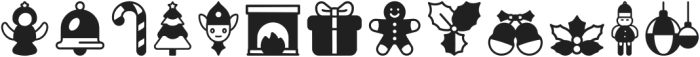 Christmas Icons Dingbat otf (400) Font LOWERCASE