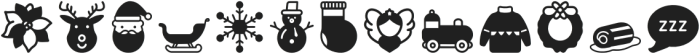 Christmas Icons Dingbat otf (400) Font LOWERCASE