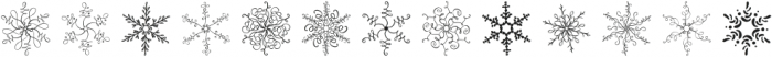 Christmas Snowflake ttf (400) Font LOWERCASE