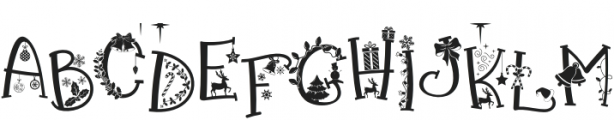 Christmas Vibes Quirky Regular otf (400) Font UPPERCASE
