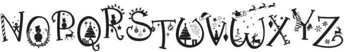 Christmas Vibes Quirky Regular otf (400) Font UPPERCASE