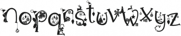 Christmas Vibes Quirky Regular otf (400) Font LOWERCASE