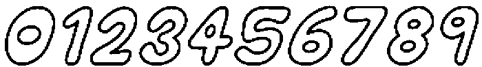 Chubby Soda Outline Italic otf (400) Font OTHER CHARS