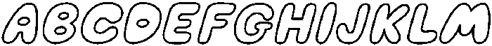 Chubby Soda Outline Italic otf (400) Font UPPERCASE