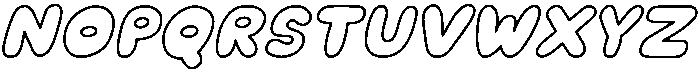 Chubby Soda Outline Italic otf (400) Font UPPERCASE