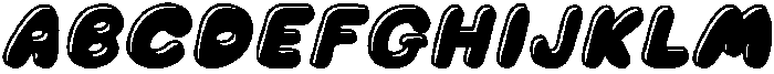 Chubby Soda Outline Shadow Ita otf (400) Font UPPERCASE