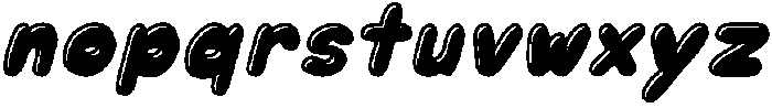 Chubby Soda Outline Shadow Ita otf (400) Font LOWERCASE