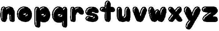 Chubby Soda Outline Shadow otf (400) Font LOWERCASE