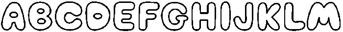 Chubby Soda Outline otf (400) Font UPPERCASE