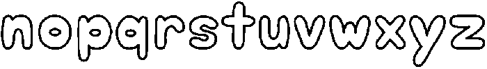 Chubby Soda Outline otf (400) Font LOWERCASE