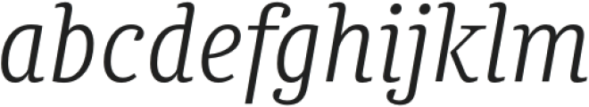 Chucara next Light-Italic otf (300) Font LOWERCASE