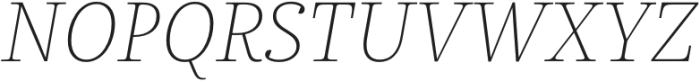 Chucara next Thin-Italic otf (100) Font UPPERCASE