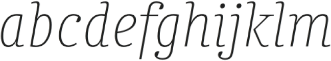 Chucara next Thin-Italic otf (100) Font LOWERCASE