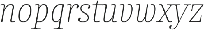 Chucara next Thin-Italic otf (100) Font LOWERCASE