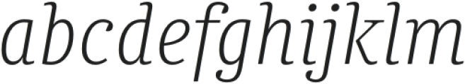 Chucara next UltraLight-Italic otf (300) Font LOWERCASE