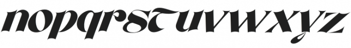 Chunky Italic otf (400) Font LOWERCASE