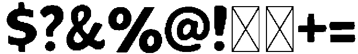 Chunky Joy Regular otf (400) Font OTHER CHARS