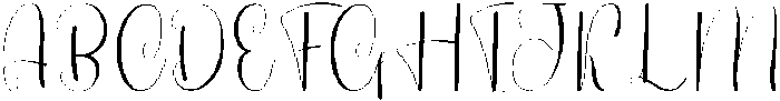 Chunky Scribble Regular otf (400) Font UPPERCASE