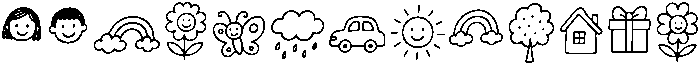 children's scribbles Extra otf (400) Font LOWERCASE