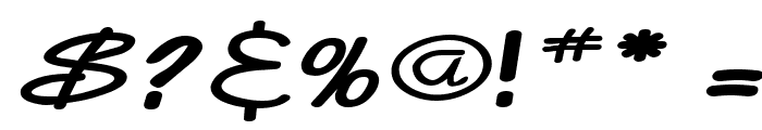 Chasm Extended Italic Font OTHER CHARS