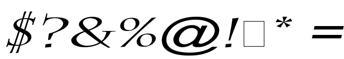 Chaz Extended Italic Font OTHER CHARS