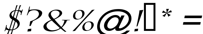 Chaz Wide Italic Font OTHER CHARS