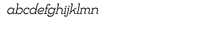 Chennai Slab Light Oblique Font LOWERCASE