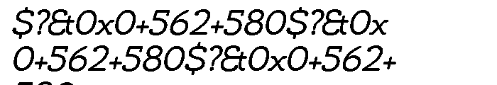 Chennai Slab Oblique Font OTHER CHARS