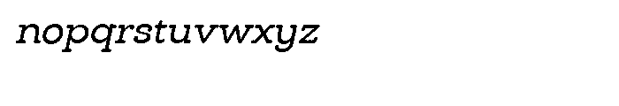 Chennai Slab Oblique Font LOWERCASE