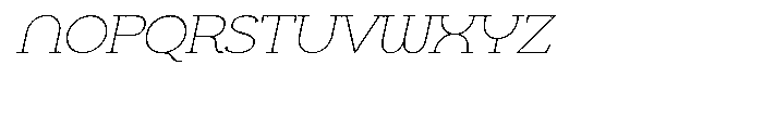 Chennai Slab Thin Oblique Font UPPERCASE
