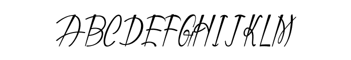 Chopstics-CondensedItalic Font UPPERCASE