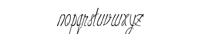 Chopstics-CondensedItalic Font LOWERCASE