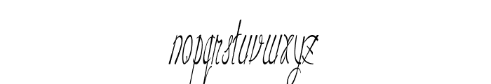 Chopstics-ExtracondensedItalic Font LOWERCASE