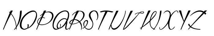 Chopstics-Italic Font UPPERCASE