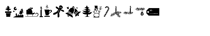 Christmas Dingbats 2 Font LOWERCASE