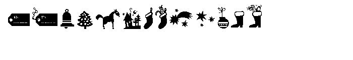 Christmas Dingbats 2 Font LOWERCASE