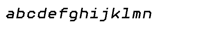 Chunk Feeder Regular Oblique Font LOWERCASE
